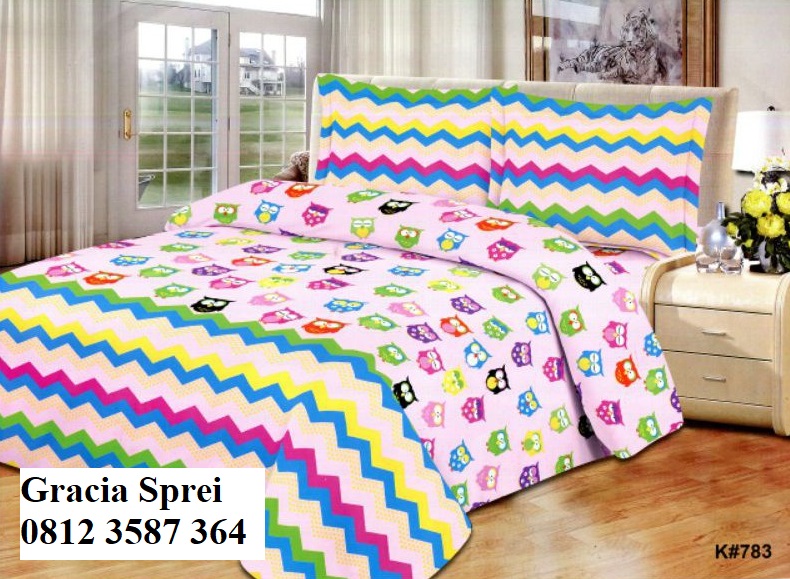 <p>Sprei Disperse Owl Pink dengan adanya sprei dap